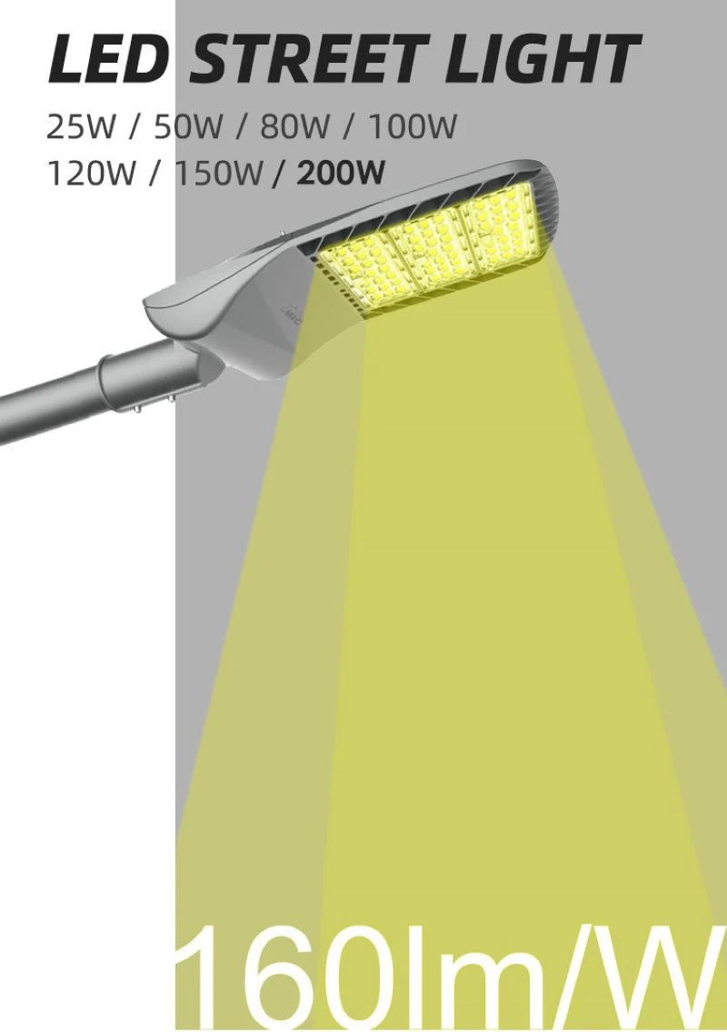 New Design Energy Saving 160lm/W High Light Outdoor LED Street Light