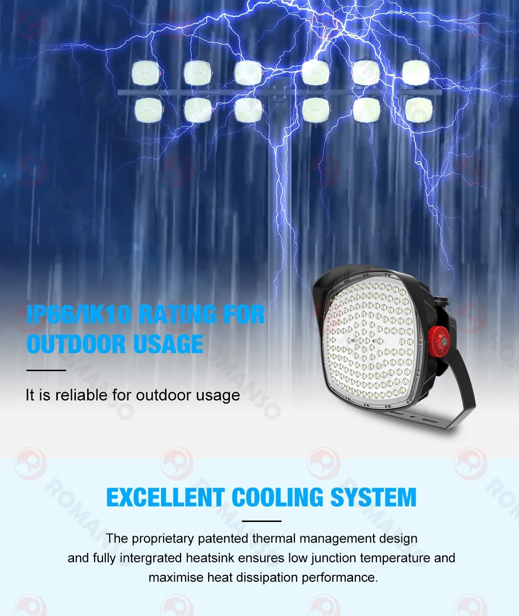 IP66 Waterproof Outdoor Stadium Flood Lighting