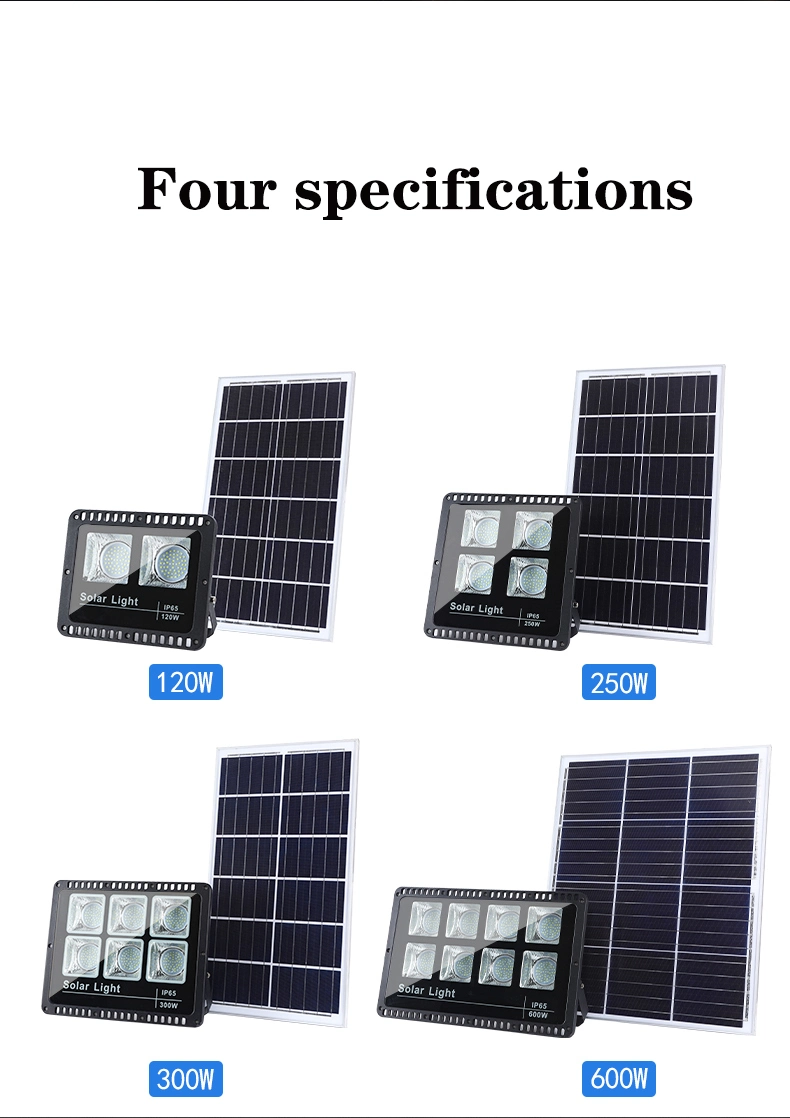 IP65 Solar LED Flood Light Outdoor Solar Solar Sensor Dimmingled Parking Light